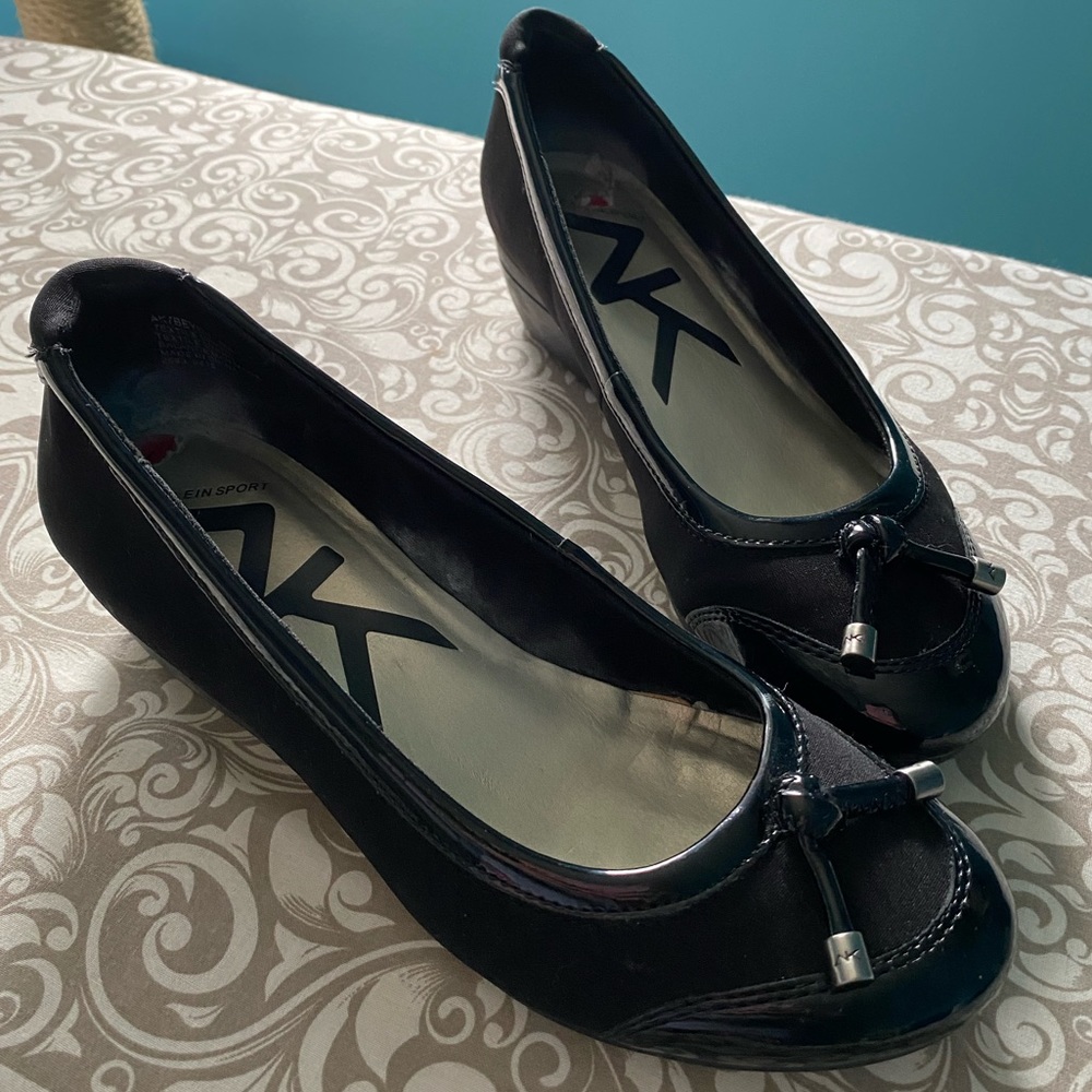 Anne Klein Black Flats